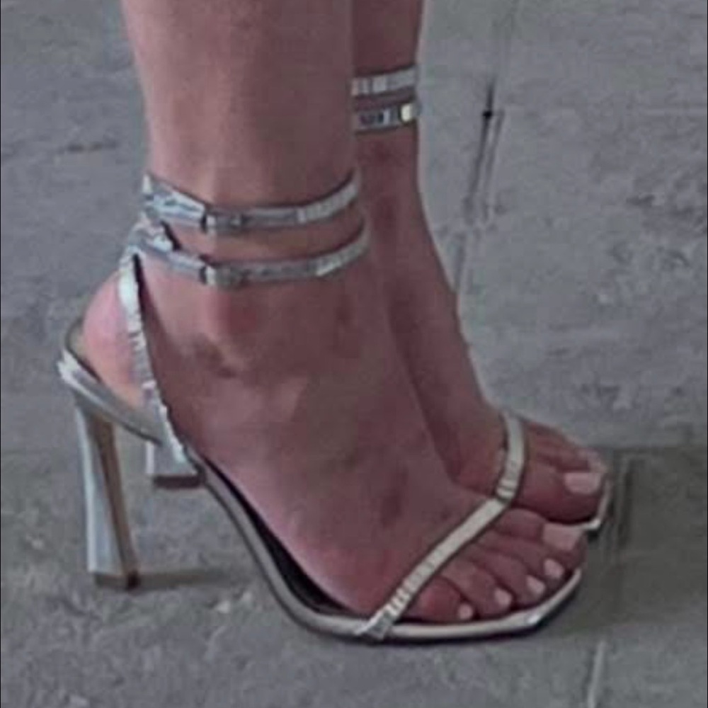 Steve Madden Metallic Silver Heels